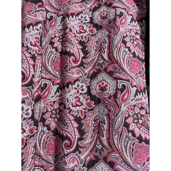 Vintage 90s Maggie Barnes Tapestry Paisley Pattern open front blazer SZ 3x - Picture 8 of 9
